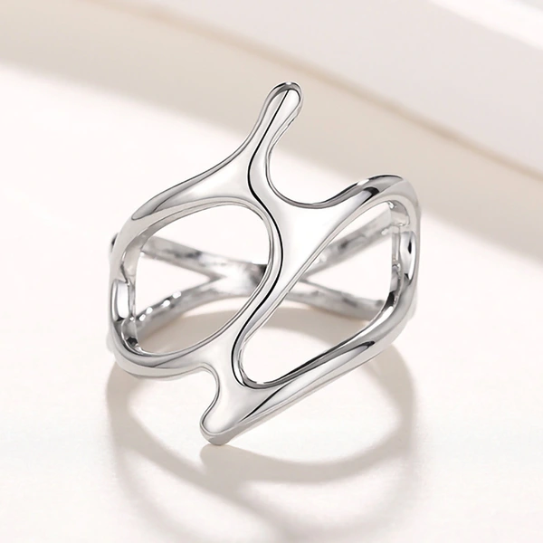  Future niche fashionable trend neutral ring trend hot style technology sense single ring popular ring