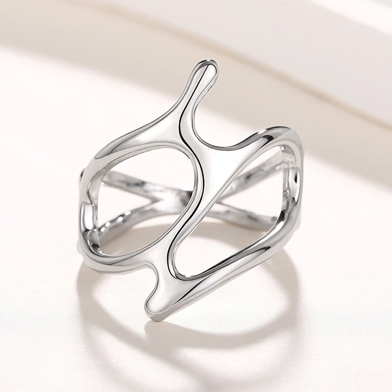  Future niche fashionable trend neutral ring trend hot style technology sense single ring popular ring