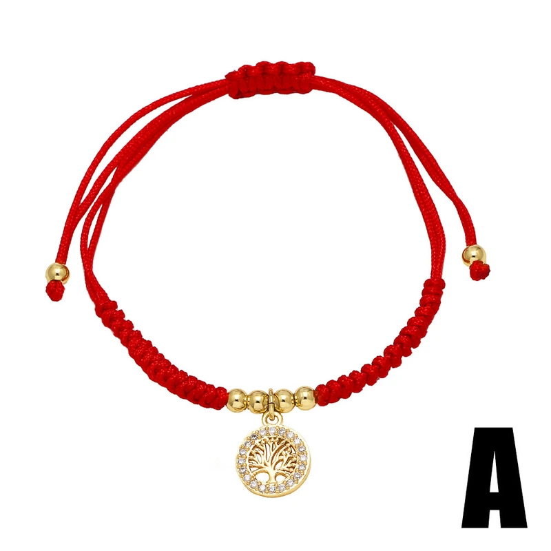 AS jewelry new hot style tree of life Our Lady pendant red hand rope adjustment hand jewelry bracelet female brm70