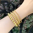 European and American new fashion hand jewelry copper plated 18K gold large and small gold beads personality simple bracelet female brk29