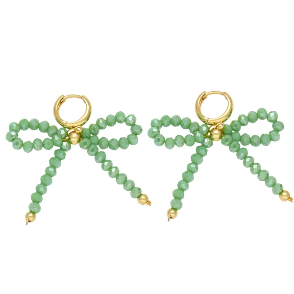 New color rice bead earrings for women European and American simple fashion gold-plated bow earrings earrings era217