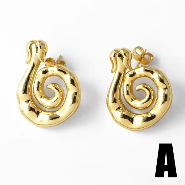 AS jewelry hot-selling conch earrings for women high-end copper-plated 18k gold earrings era338