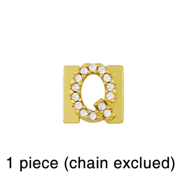 European and American 26 square brand English letter bracelet female bracelet cold style personality DIY diamond letter bracelet brc87