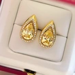  2024 new water drop earrings European and American style popular pear-shaped water drop earrings Internet celebrity live broadcast hot earrings