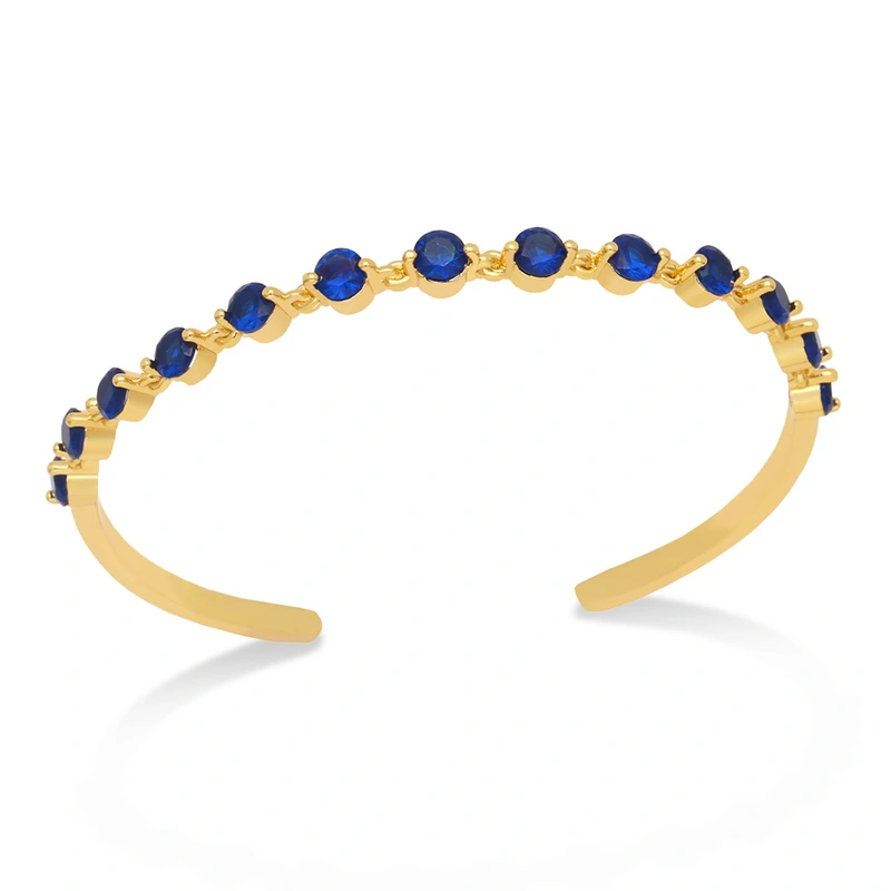 Internet celebrity high-end light luxury full diamond heavy bracelet European and American style open micro-inlaid zircon copper bracelet brj02