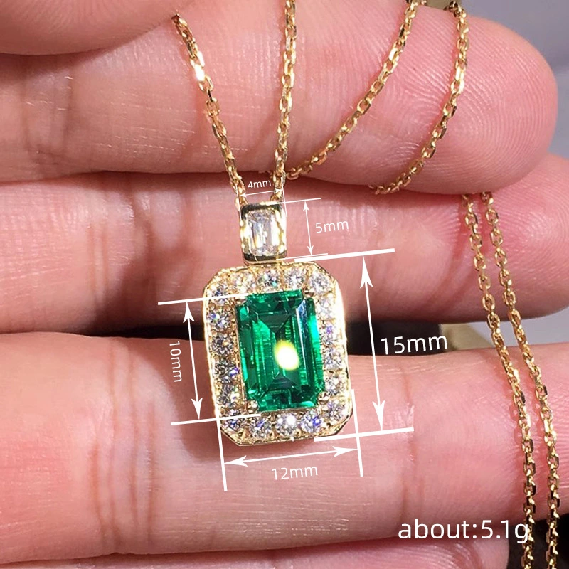 European and American hot-selling luxury necklaces, high-end noble lady palace style necklaces, rectangular quadrilateral geometric pendants