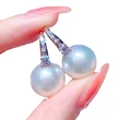 2024 new trendy French imitation pearl earrings high-end light luxury earrings simple and fashionable earrings for women