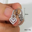 Jewelry wholesale light luxury design high-end heart-shaped earrings for women autumn and winter new love earrings