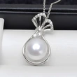  Korean style hot selling necklace for women, micro inlaid zircon lucky bag design necklace, imitation pearl exquisite jewelry