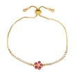 European and American braided color bracelet hand jewelry multi-color flower zircon bracelet adjustable pull bracelet brh84