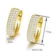  New European and American hot-selling retro temperament earrings, high-end gold earrings, three rows of densely inlaid daily earrings