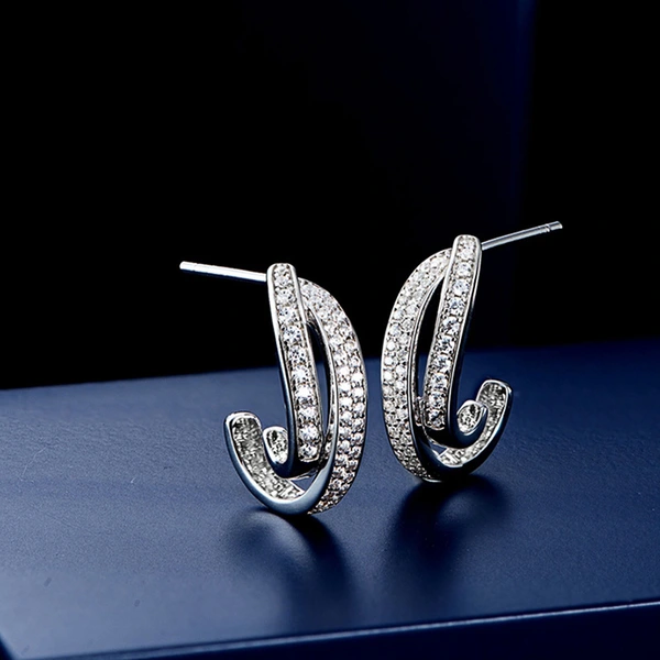  Hot selling fashion earrings with irregular lines design, personalized and niche popular earrings