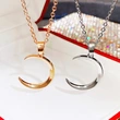 Korean style crescent pendant 2021 minimalist moon clavicle necklace simple design women's necklace