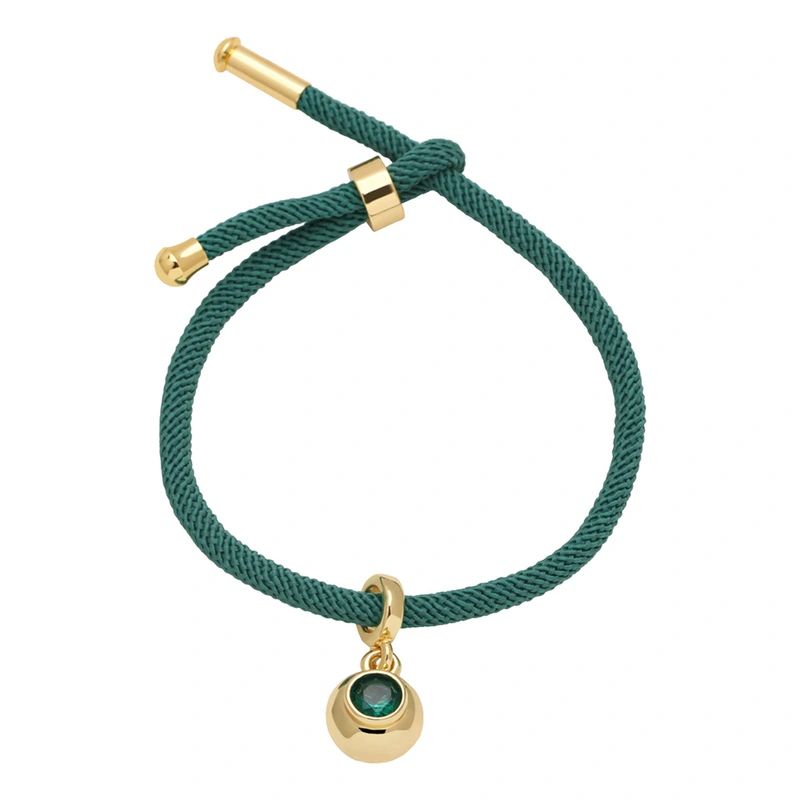 AS jewelry bracelet colored zircon round bracelet gold-plated adjustable hand jewelry bracelet bre48