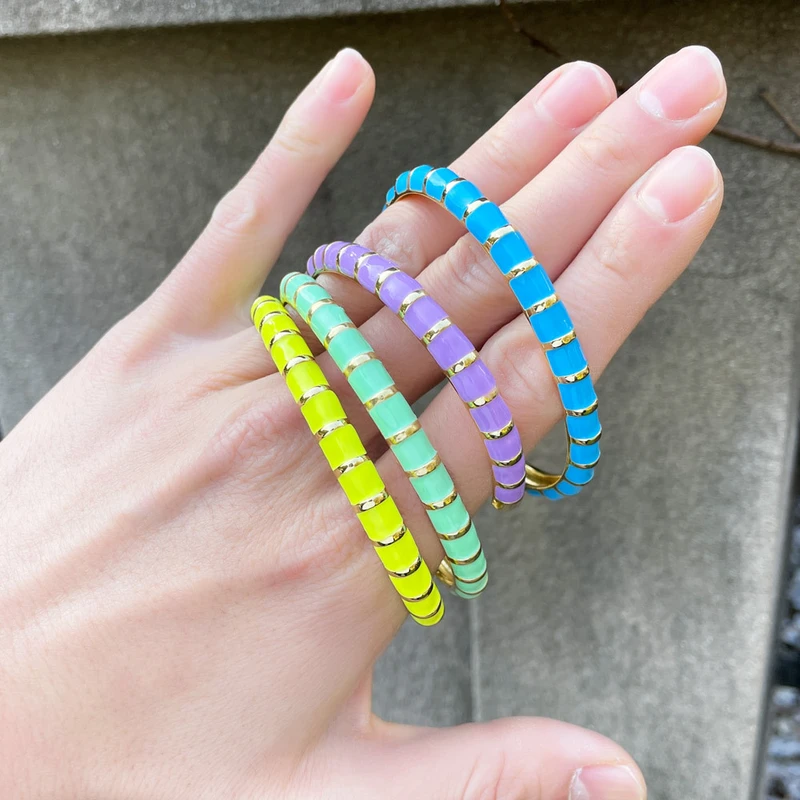 Jewelry European and American beach style colorful oil drop bracelet ethnic style Bohemian bracelet brf29