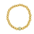 Clearance sale hot sale jewelry European and American fashion beaded bracelet women's gold elastic round bead bracelet wholesale brh87