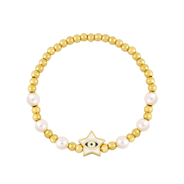 Clearance European and American trendy five-pointed star devil's eye bracelet niche Internet celebrity fashion bracelet bre79