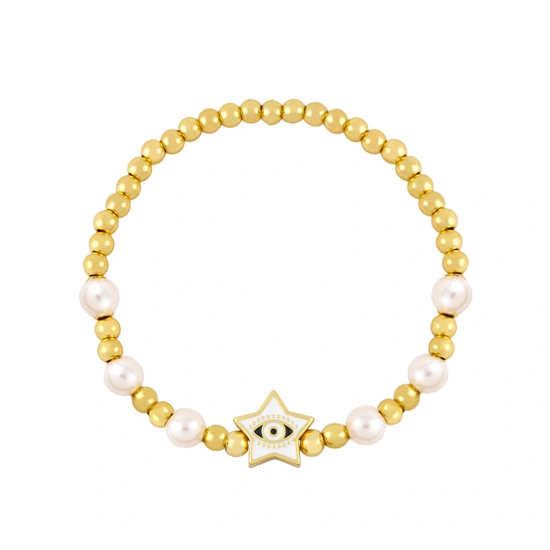 Clearance European and American trendy five-pointed star devil's eye bracelet niche Internet celebrity fashion bracelet bre79
