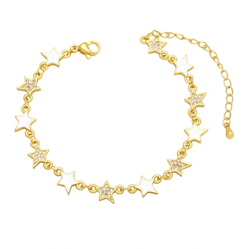 Clearance Shining Five-pointed Star Couple Bracelet Student Trend Personality Bracelet Creative Star Bracelet brg60
