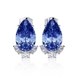 Summer new pear-shaped teardrop earrings temperament Korean all-match net red small earrings exquisite zircon earrings