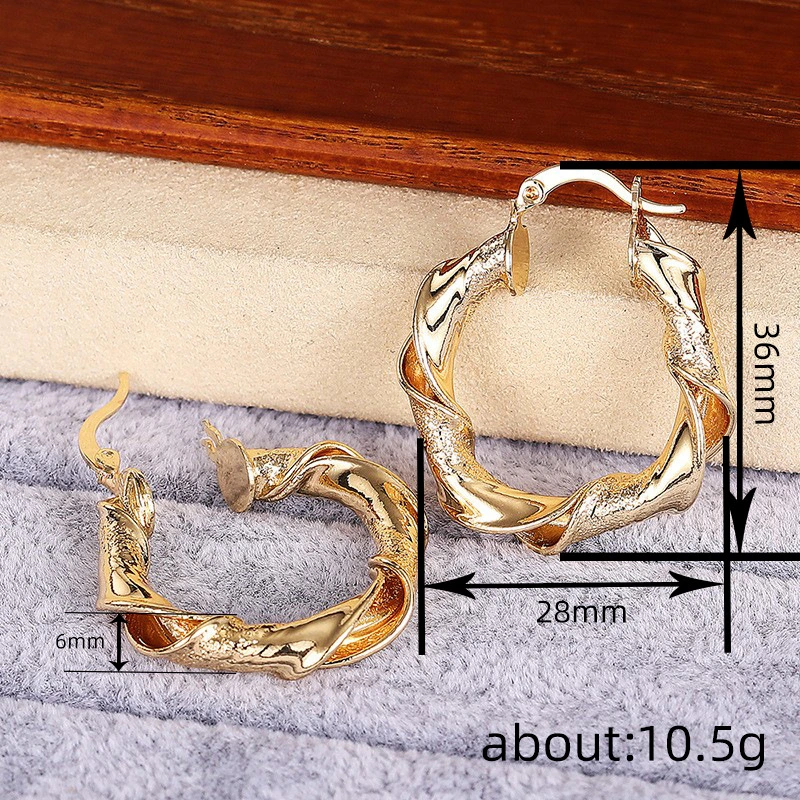 Hot-selling Middle Eastern design earring knob irregular metal accessories Internet celebrity style new style
