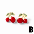 AS jewelry hot selling cherry fruit pendant earrings copper plated real gold earrings female ers56 ring