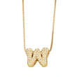 AS jewelry new arrival 26 English letters necklace gold-plated zircon inlaid hip-hop clavicle chain nkw61