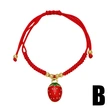 AS jewelry new fruit strawberry pendant red rope braided bracelet brj53 bracelet