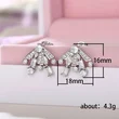 The same style of gorgeous fireworks earrings, sweet temperament, geometric zircon earrings, women's slim and fashionable earrings
