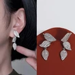   Lady lady hot sale forest earrings light luxury shiny leaves leaf jewelry high-end network celebrity style