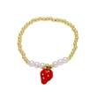 AS jewelry popular strawberry watermelon fruit pendant bracelet female gold-plated oil drop bracelet brj35