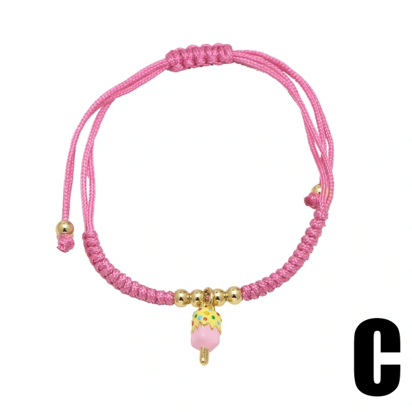 AS jewelry European and American new strawberry bear elephant bracelet female gold-plated adjustable hand rope brh82