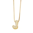 AS jewelry new arrival 26 English letters necklace gold-plated zircon inlaid hip-hop clavicle chain nkw61