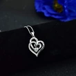  Hot selling double love necklace for women European and American heart-to-heart temperament pendant necklace exquisite heart-shaped necklace jewelry