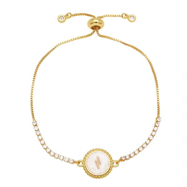 Clearance hot sale fashion versatile bracelet geometric lightning heart adjustable bracelet brg84