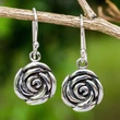  Direct selling forest retro earrings for women rose antique silver jewelry small fresh elegant lady style accessories