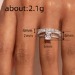  Stacking combination inlaid zircon and diamond couple rings for women fashionable geometric trend hot style engagement jewelry matching