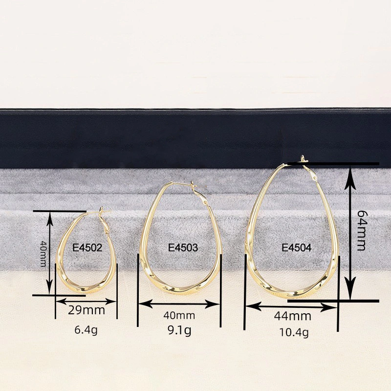 Trendy Asian-style earrings for women, large, medium, and small, spiral, Middle Eastern style