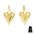 Hot style simple fashion love heart pendant earrings female personality creative versatile gold-plated earrings ery44