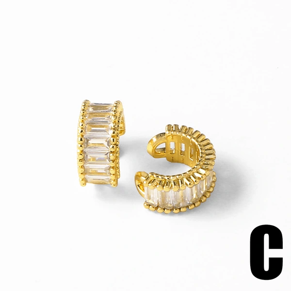 AS jewelry full zircon double layer non-pierced ear bone clip earrings female era077 earrings