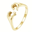  European and Korean fashion heart ring female couple gift male gift ring popular simple ring