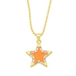 Clearance European and American spring five-pointed star necklace pendant color oil drop zircon necklace clavicle chain female nka003