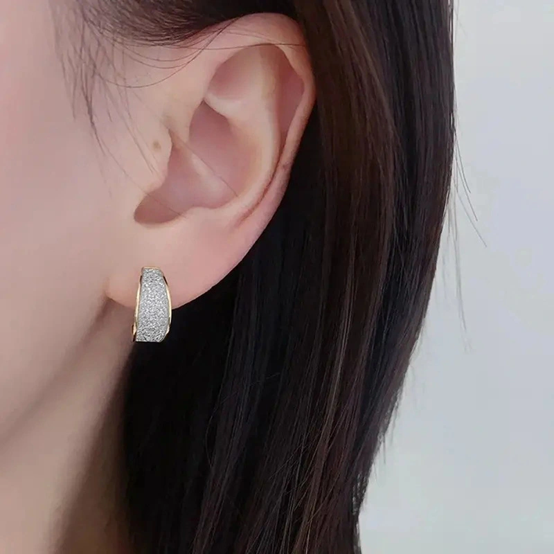  Temperament earrings for women new elegant two-color jewelry exquisite accessories fashion style