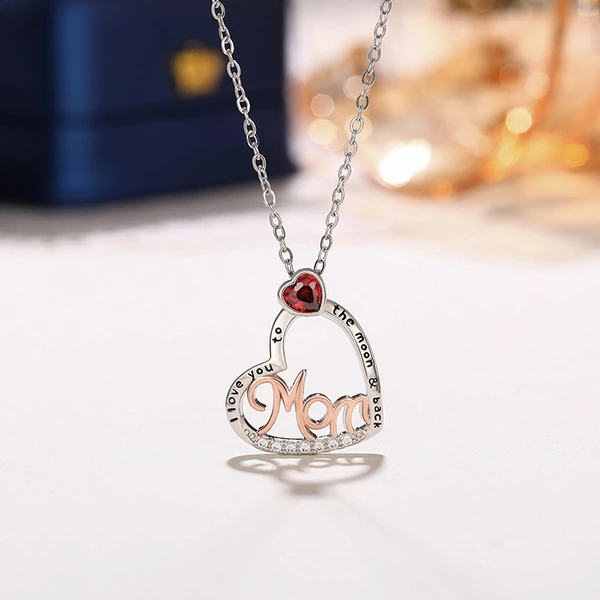 Hot selling new arrival letter heart necklace two-color electroplating European and American fashion necklace