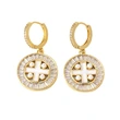 AS jewelry hot selling cross earrings female gold-plated zircon shell heart earrings erw14