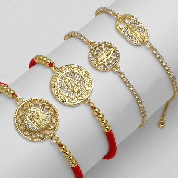 AS jewelry European and American Virgin Mary bracelet red hand-woven adjustable bracelet brk89 bracelet