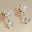 European and American fashion women's earrings full of diamonds, round zircon earrings, exquisite crystal earrings are hot selling