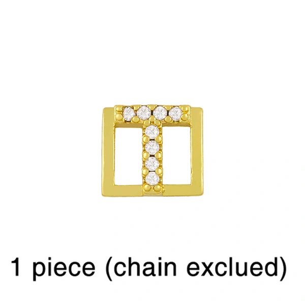 European and American 26 square brand English letter bracelet female bracelet cold style personality DIY diamond letter bracelet brc87