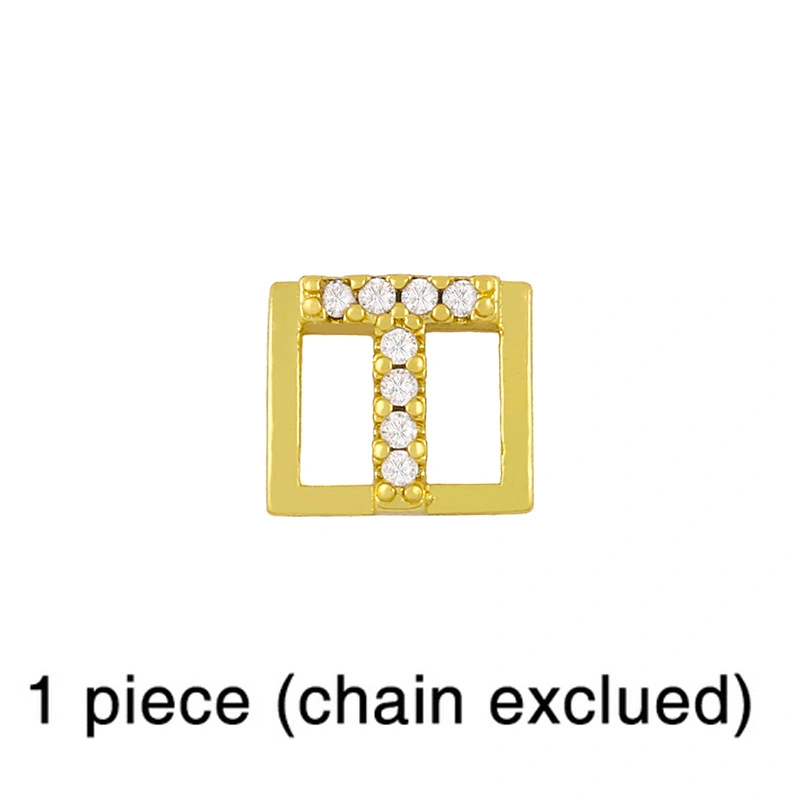 European and American 26 square brand English letter bracelet female bracelet cold style personality DIY diamond letter bracelet brc87