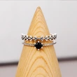 Japanese and Korean style personalized joint ring retro flower-shaped branch creative double-layer ring open ring